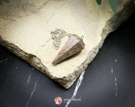 Unakite Pendulum for Emotional Healing Heart Growth & Inner Balance - Metaphysical Crystals