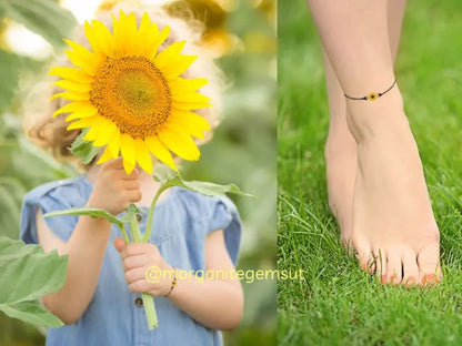 Pinky Swear Sunflower Bracelet-Morganite Gems