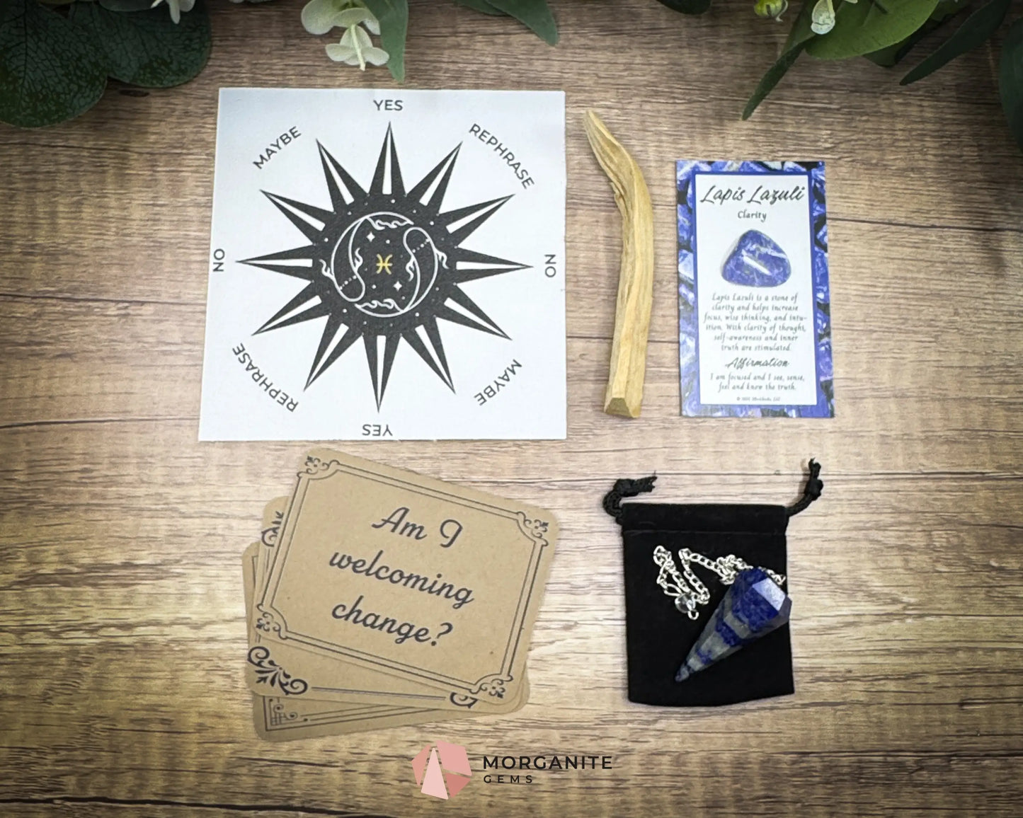 Pisces Pendulum Set – Astrology Crystal Divination Kit with Gift Box Zodiac Mat & Intuitive Energy Tools - Metaphysical