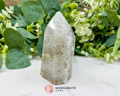 Polished Agate Geode Point (14.5oz) – Clear Quartz Druzy Tower for Amplification & Clarity - Metaphysical Crystals
