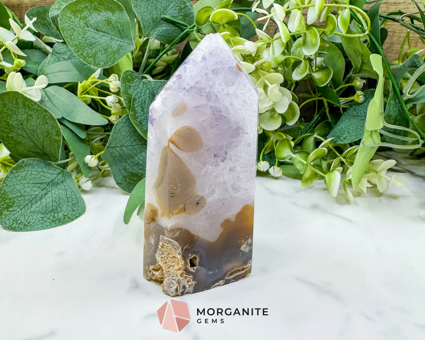 Polished Amethyst & Clear Quartz Agate Geode Point (13.5oz) – Large Druzy Tower for Intuition & Peace - Metaphysical
