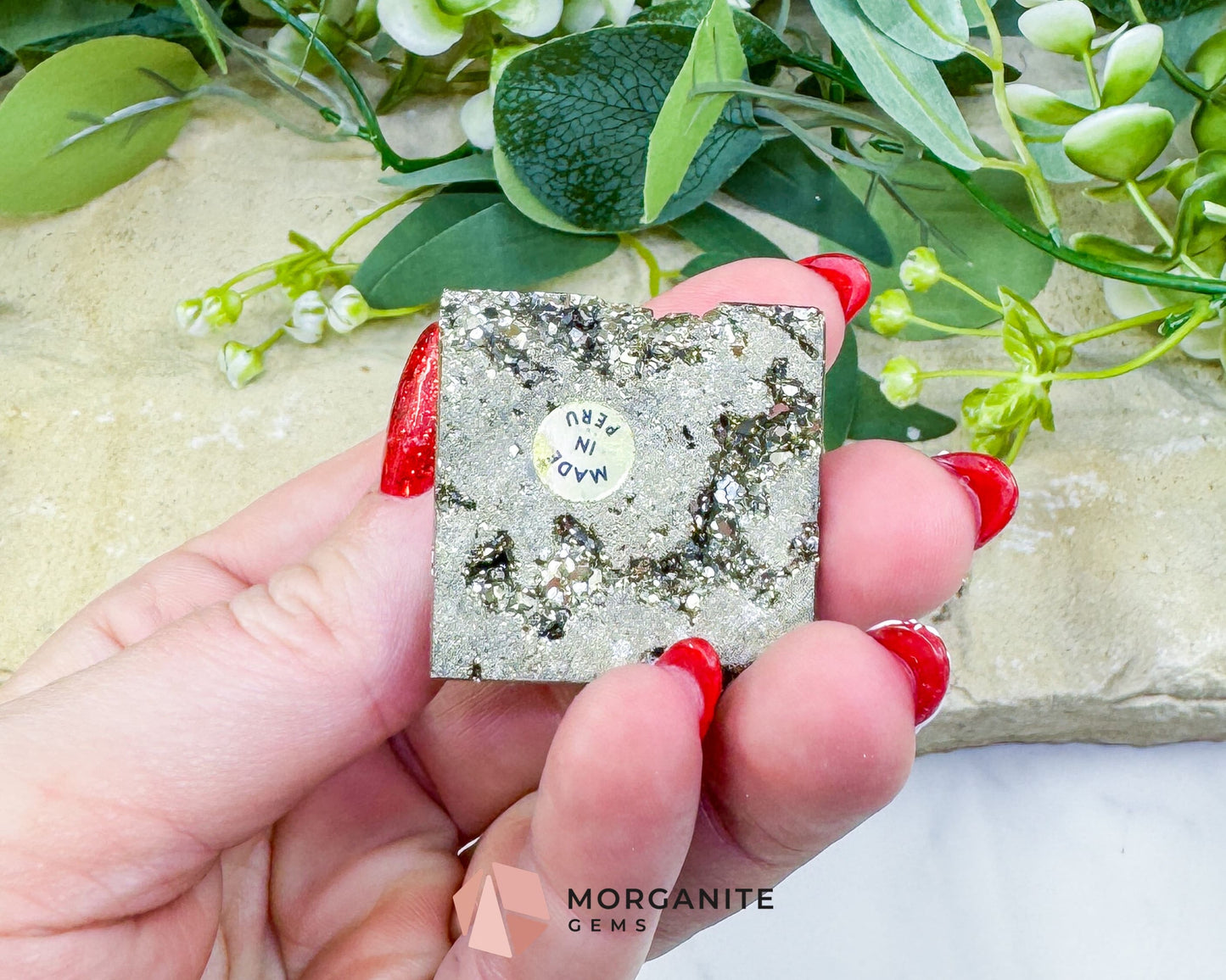 Polished Pyrite Crystal Pyramid No.2 (76g) - Prosperity Grounding & Manifestation Tool - Metaphysical Crystals