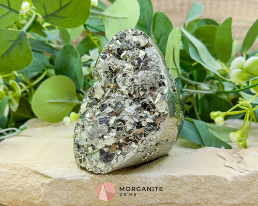 Polished Pyrite Egg Freeform (1.47kg) - Peruvian Abundance Stone for Wealth & Solar Plexus Power - Metaphysical Crystals