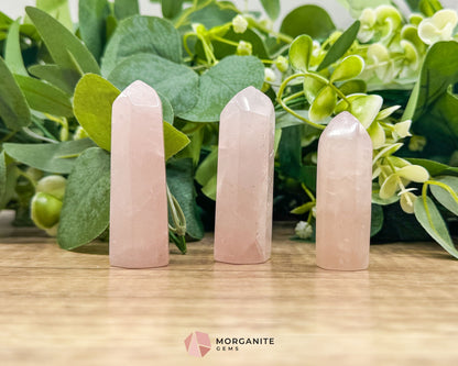 Polished Rose Quartz Tower (1-3 Inches) – Soothing Heart Energy Crystal - Metaphysical Crystals