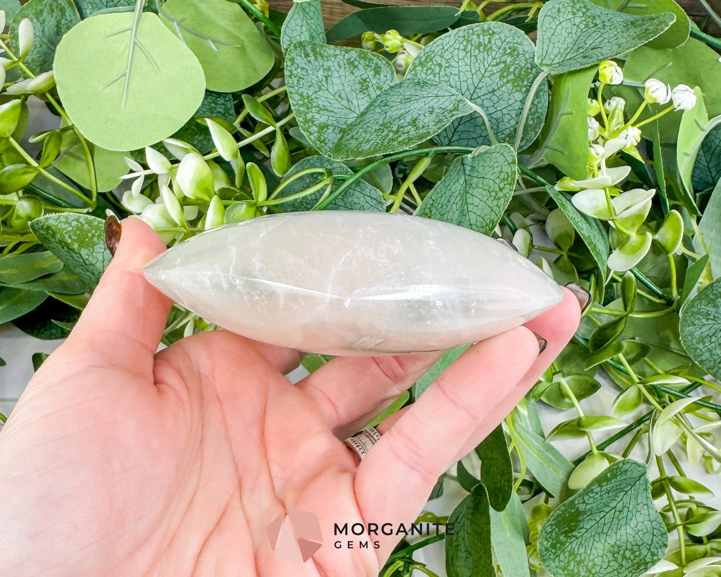 Polished Selenite Puffy Heart – Natural Moroccan Satin Spar for Divine Love Peace & Emotional Healing (Small Medium
