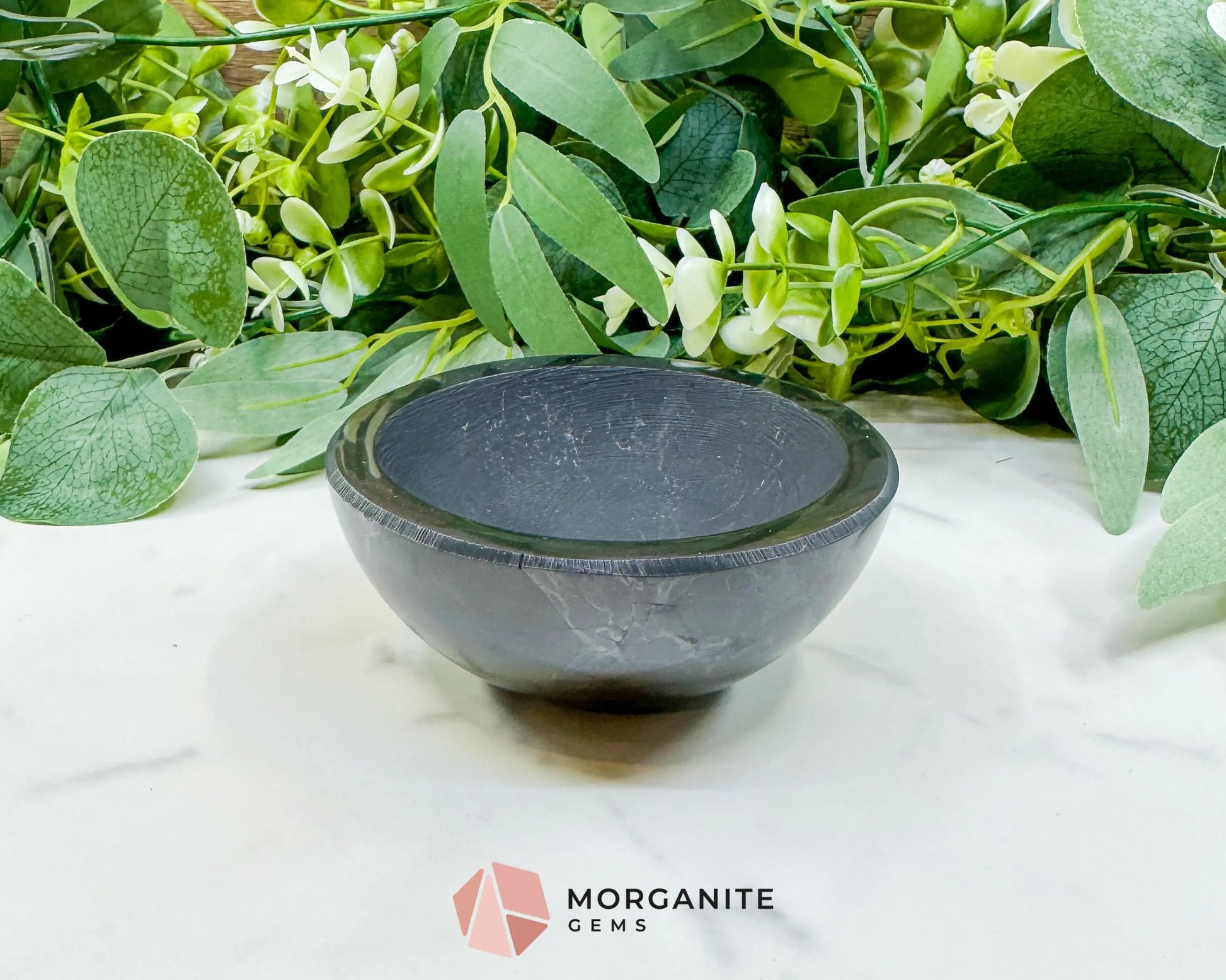 Polished Shungite Bowl – High-Carbon Grounding Dish & EMF Protection - Metaphysical Crystals