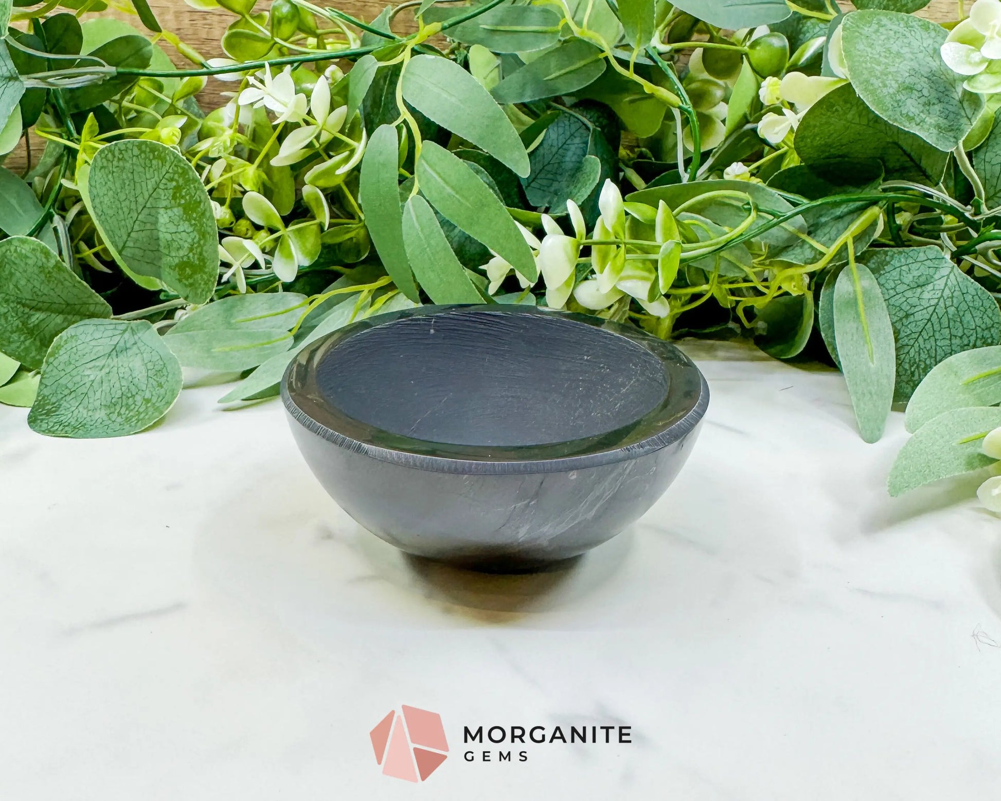 Polished Shungite Bowl – High-Carbon Grounding Dish & EMF Protection - Metaphysical Crystals