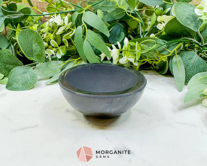 Polished Shungite Bowl – High-Carbon Grounding Dish & EMF Protection - Metaphysical Crystals