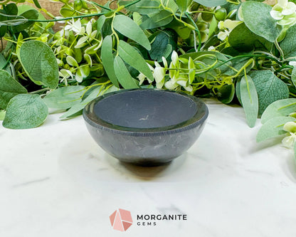 Polished Shungite Bowl – High-Carbon Grounding Dish & EMF Protection - Metaphysical Crystals