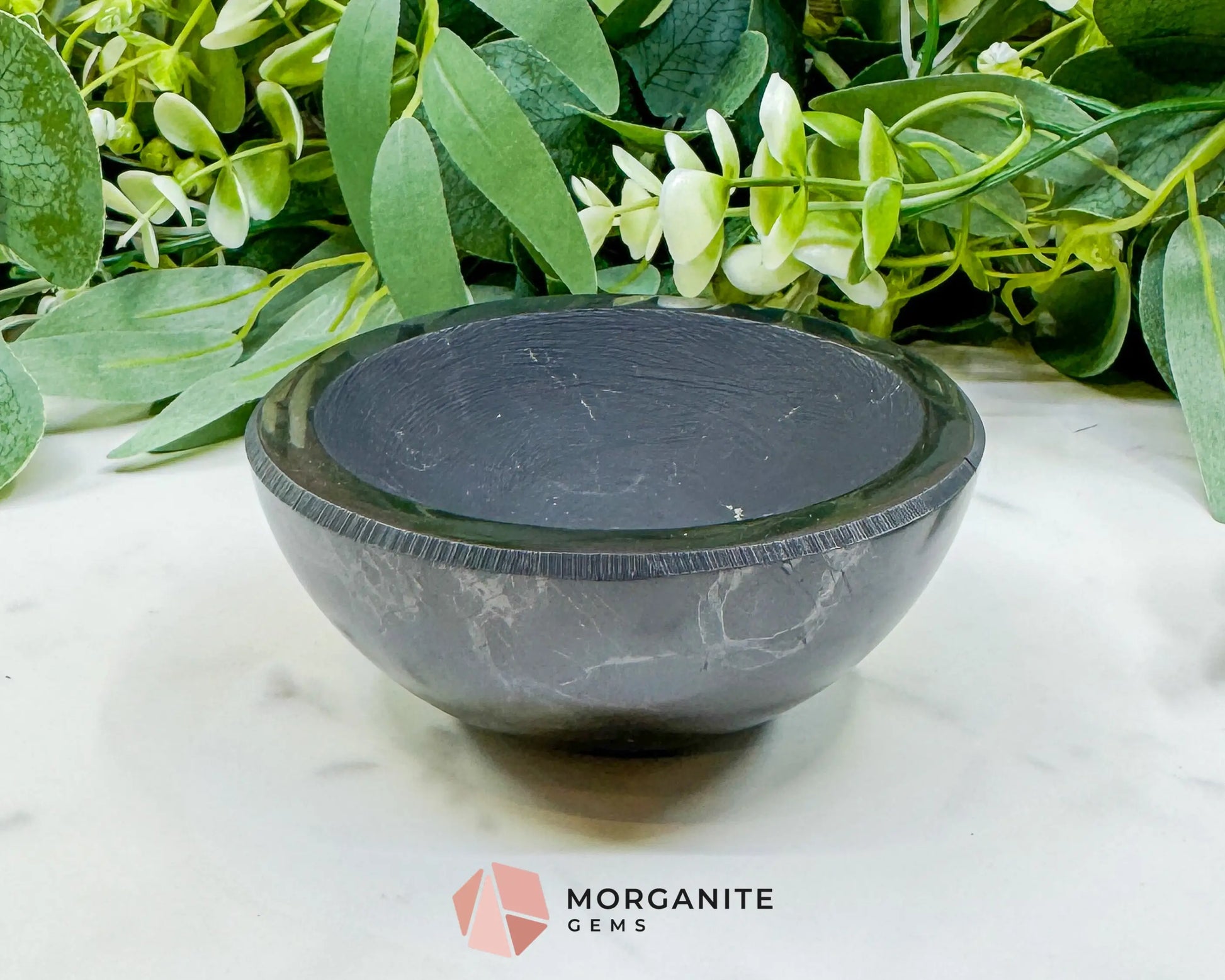 Polished Shungite Bowl – High-Carbon Grounding Dish & EMF Protection - Metaphysical Crystals
