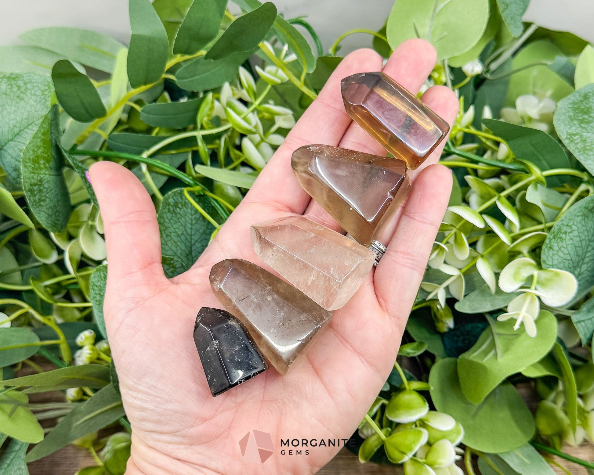 Polished Smoky Quartz Tower (1-2 Inches) – Grounding & Protection Energy Crystal - Metaphysical Crystals