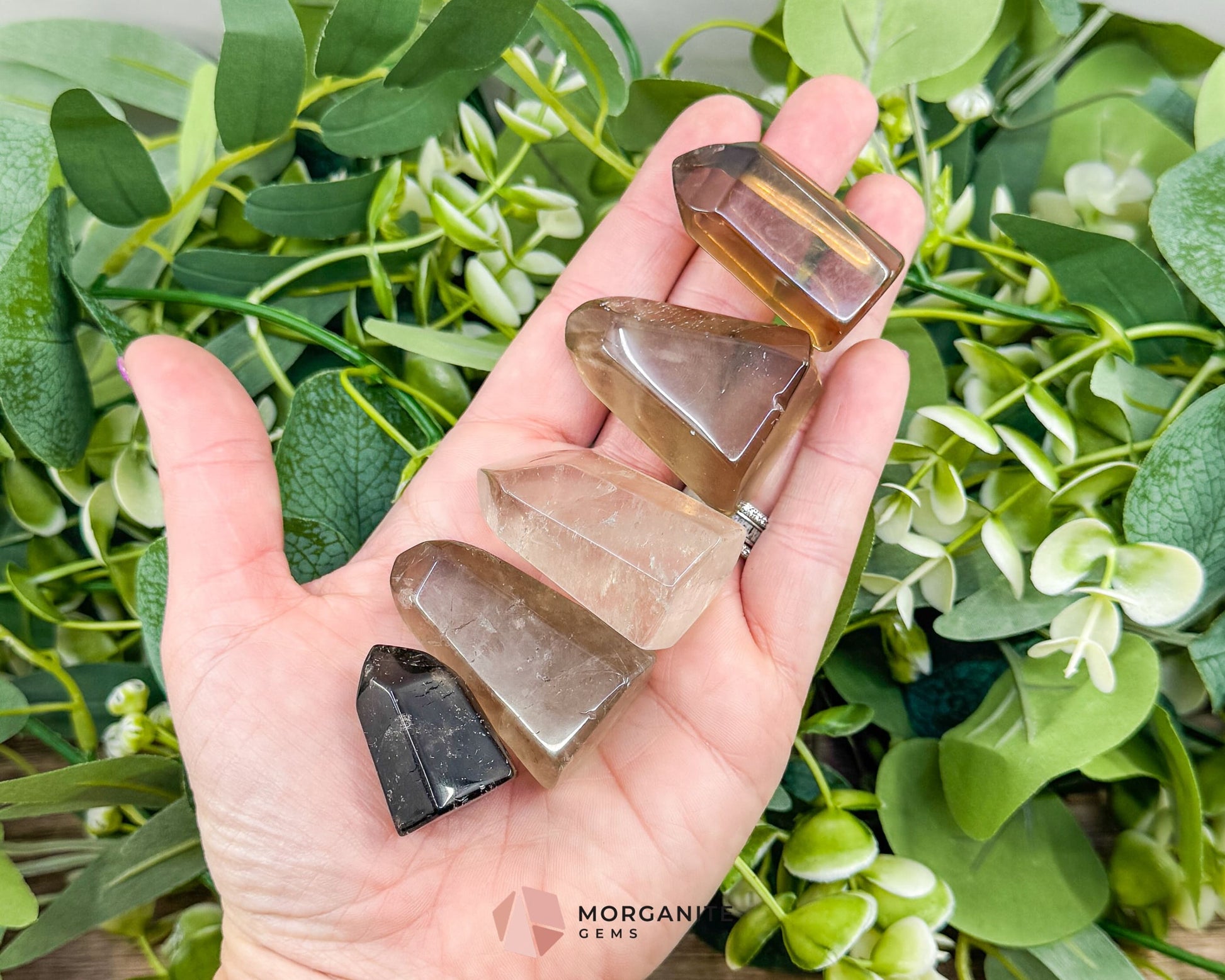 Polished Smoky Quartz Tower (1-2 Inches) – Grounding & Protection Energy Crystal - Metaphysical Crystals