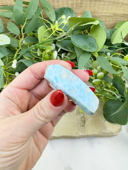 AAA+ Larimar Freeform No. 10 (29g) - Rare Pure Blue "Stone of Atlantis" - High-Quality Specimen