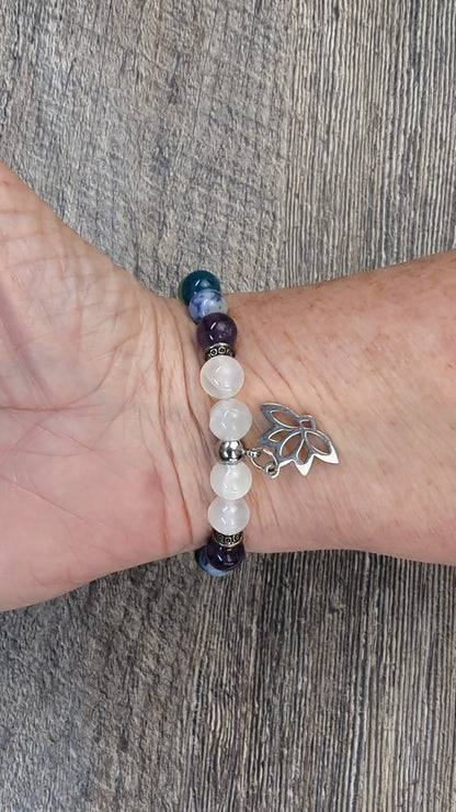 Chakra and Selenite Bracelet