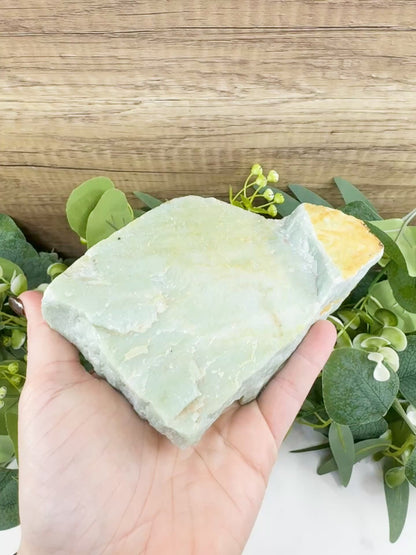 Premium 1lb 10oz Wyoming Nephrite Jade Specimen – 5.4" "Green Gold" Rough – Collector Grade Heart Chakra Stone for Prosperity & Vitality