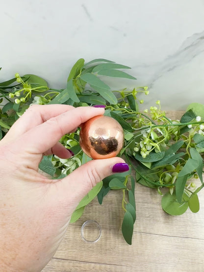 Solid Copper Sphere – Handcrafted 30mm Energy Ball (288g) for Healing & Balance