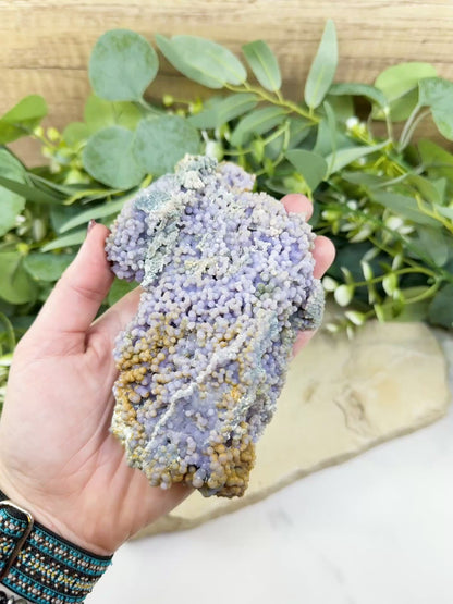 Grape Agate Cluster Specimen 506g – Large Purple Botryoidal Chalcedony for Healing, Meditation & Display