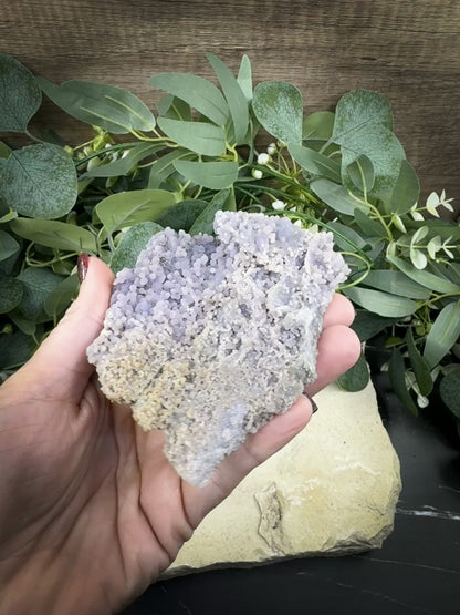Grape Agate Cluster Specimen 190g – Purple Botryoidal Chalcedony for Meditation & Healing