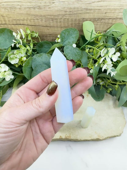 Opalite Tower 3-4 Inch Randomly Selected Crystal Point for Peace Clarity Emotional Balance Meditation Altar