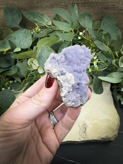 Grape Agate Cluster Specimen 74g – Small Purple Botryoidal Chalcedony for Meditation & Display