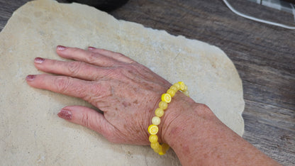 Luminous Optimism: Lemon Jade Bracelet for Positive Energy