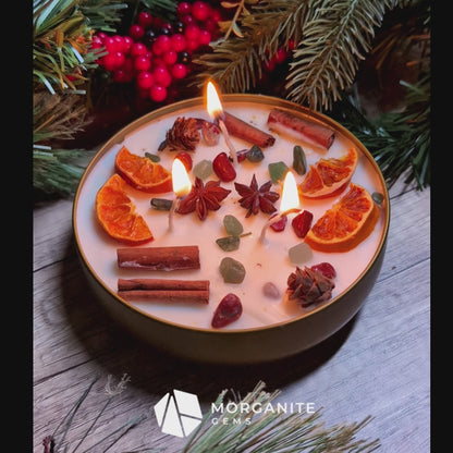 Yule Blessing Candle, Winter Solstice Candle, Christmas Candle, Holiday Candle