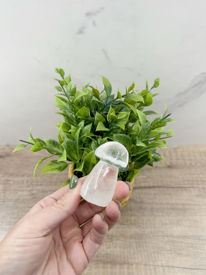 Clear Quartz Mushroom Carving – Symbol of Growth and Clarity