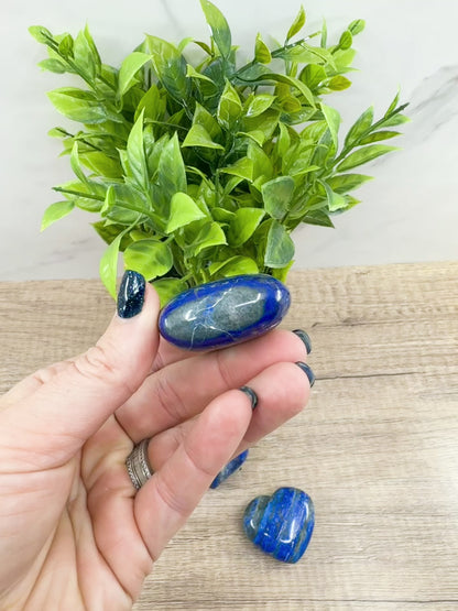 Handcrafted Lapis Lazuli Hearts – Beautiful Polished Crystal Decor