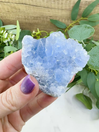 Raw Celestite Cluster No. 6 – Sky Blue Geode Specimen for High Vibration & Inner Peace