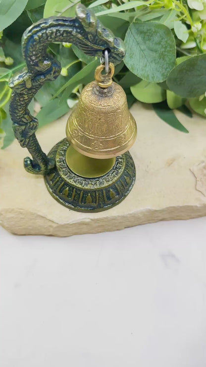 Tibetan Dragon Temple Meditation Gong – 7″ Brass Dragon Gong