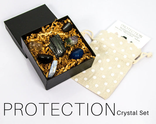 Protection Crystal Set Obsidian Crystal Pendant Necklace Crystal Towers Points – Morganite Gems