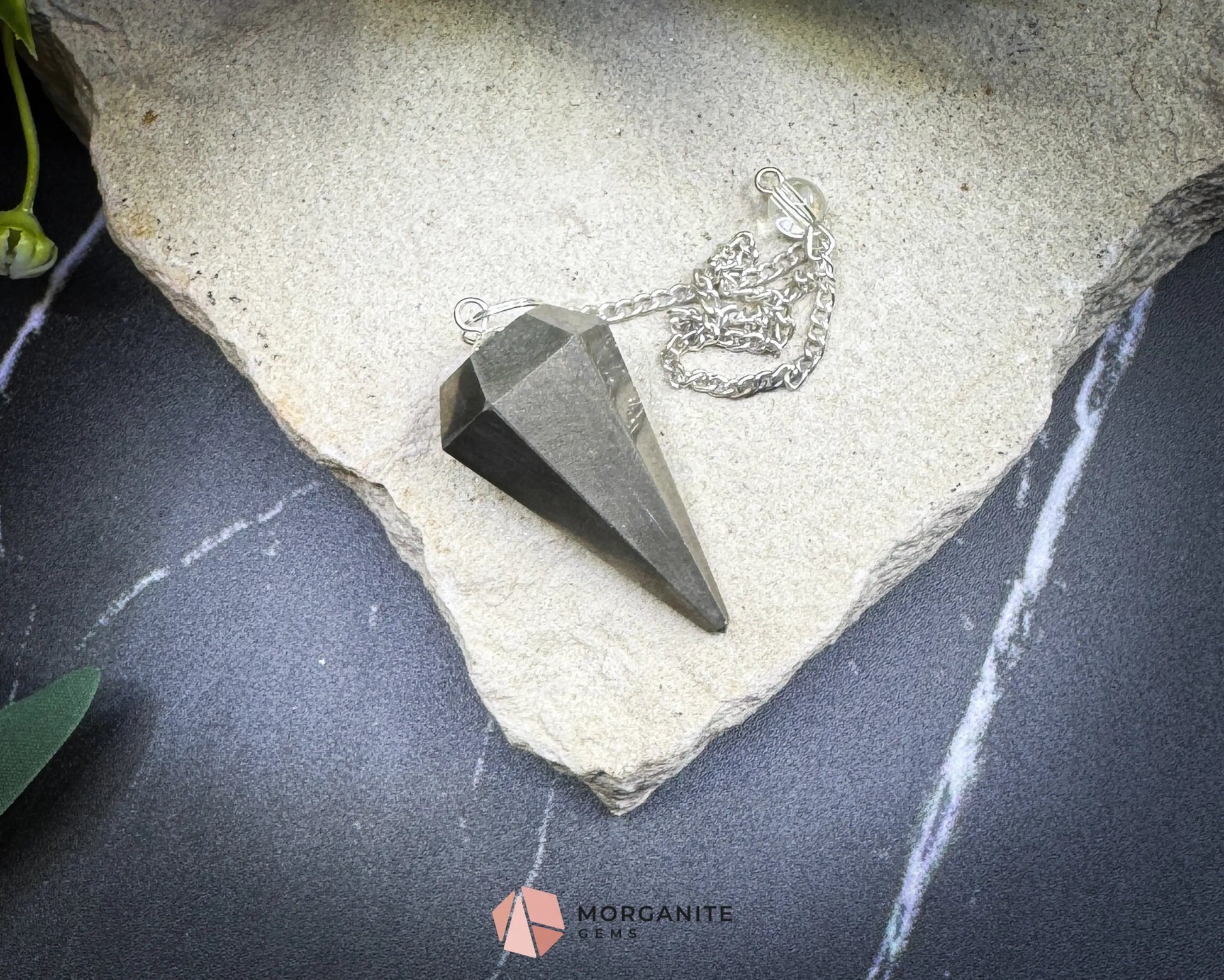 Pyrite Crystal Pendulum for Abundance Protection & Manifestation - Metaphysical Crystals