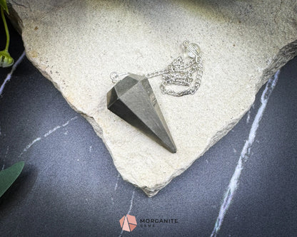 Pyrite Crystal Pendulum for Abundance Protection & Manifestation - Metaphysical Crystals