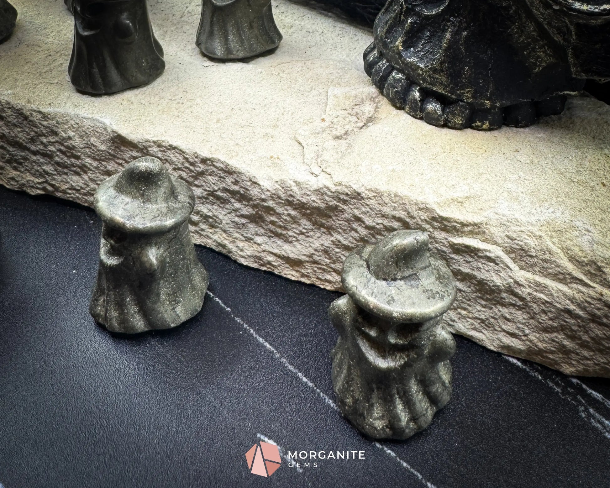 Pyrite Ghost Figurine with Hat (~40 mm) – Random Selection + Info Card Metaphysical Crystals
