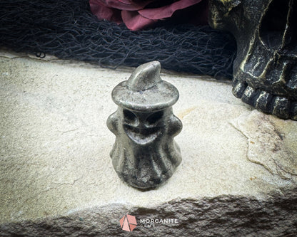 Pyrite Ghost Figurine with Hat (~40 mm) – Random Selection + Info Card Metaphysical Crystals
