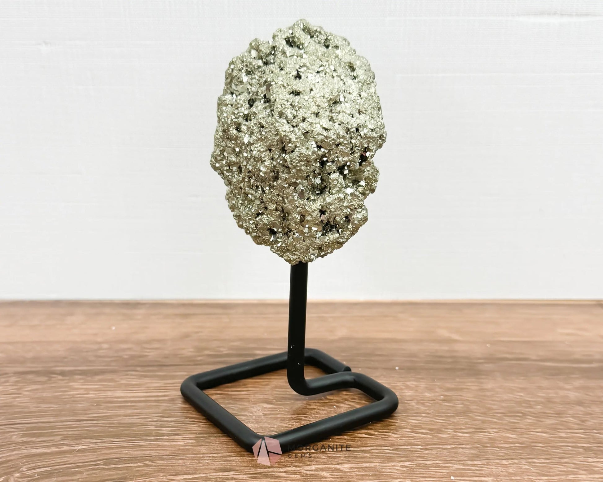 Pyrite Specimen on Metal Stand-Morganite Gems