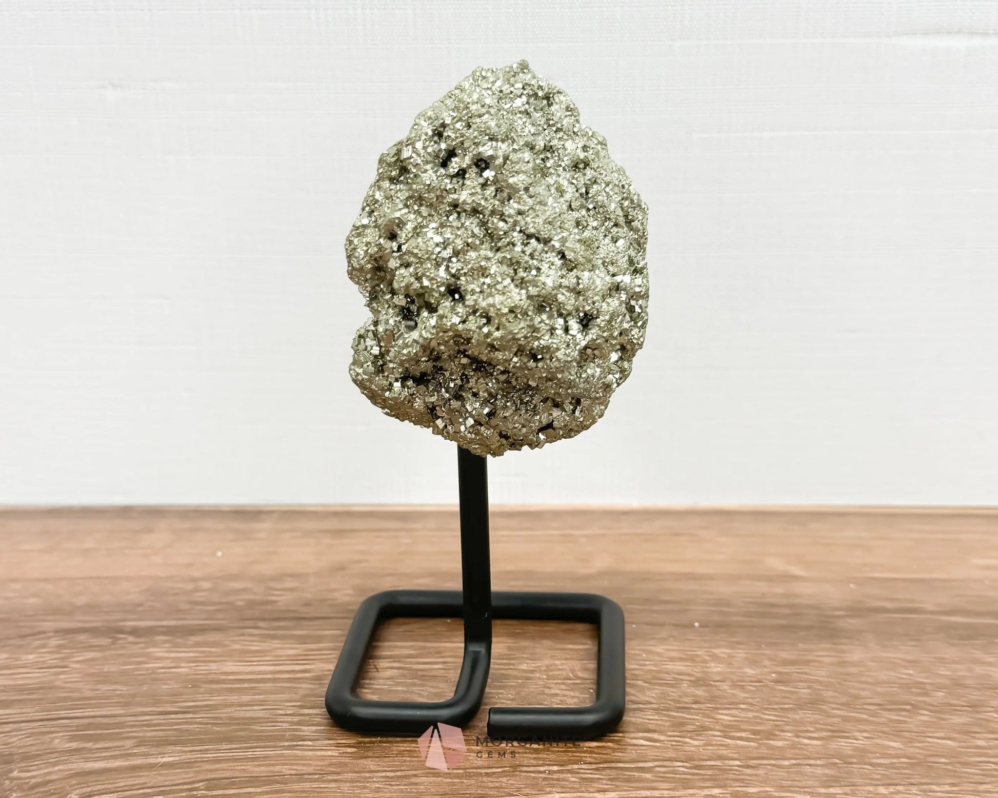 Pyrite Specimen on Metal Stand-Morganite Gems