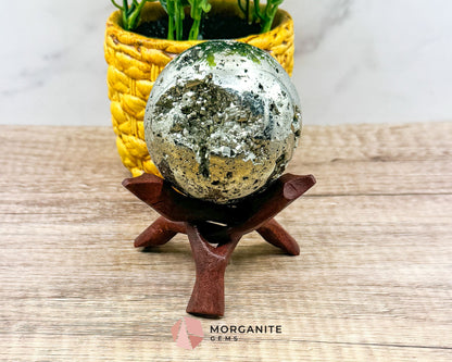 Pyrite Sphere – AAA Quality for Abundance and Protection-Morganite Gems