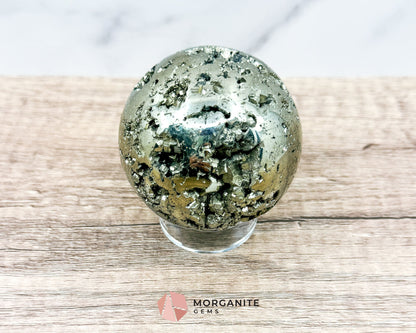 Pyrite Sphere – AAA Quality for Abundance and Protection-Morganite Gems