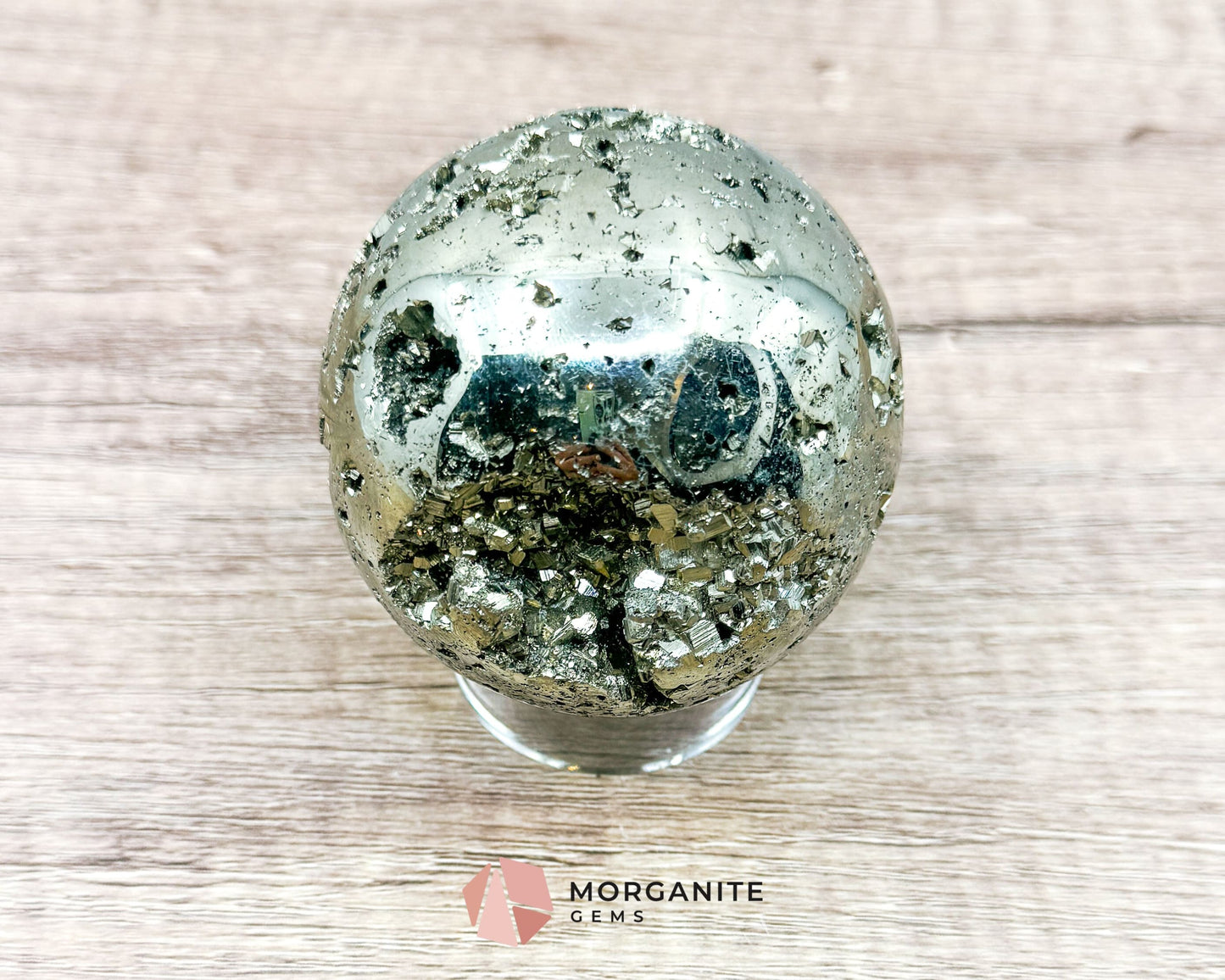 Pyrite Sphere – AAA Quality for Abundance and Protection-Morganite Gems