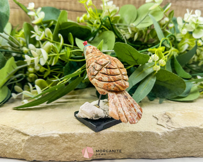 Quail Multi‑Stone Carving No. 1 – 3.4″ × 4.6″ × 2″ | 6 oz Hand‑Carved Figurine - Metaphysical Crystals