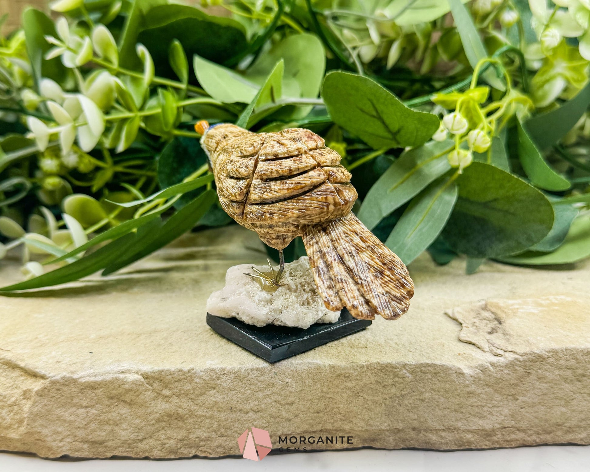 Quail Multi‑Stone Carving No. 2 – 2.5″ × 4.2″ × 2.4″ | 6 oz Hand‑Carved Figurine - Metaphysical Crystals
