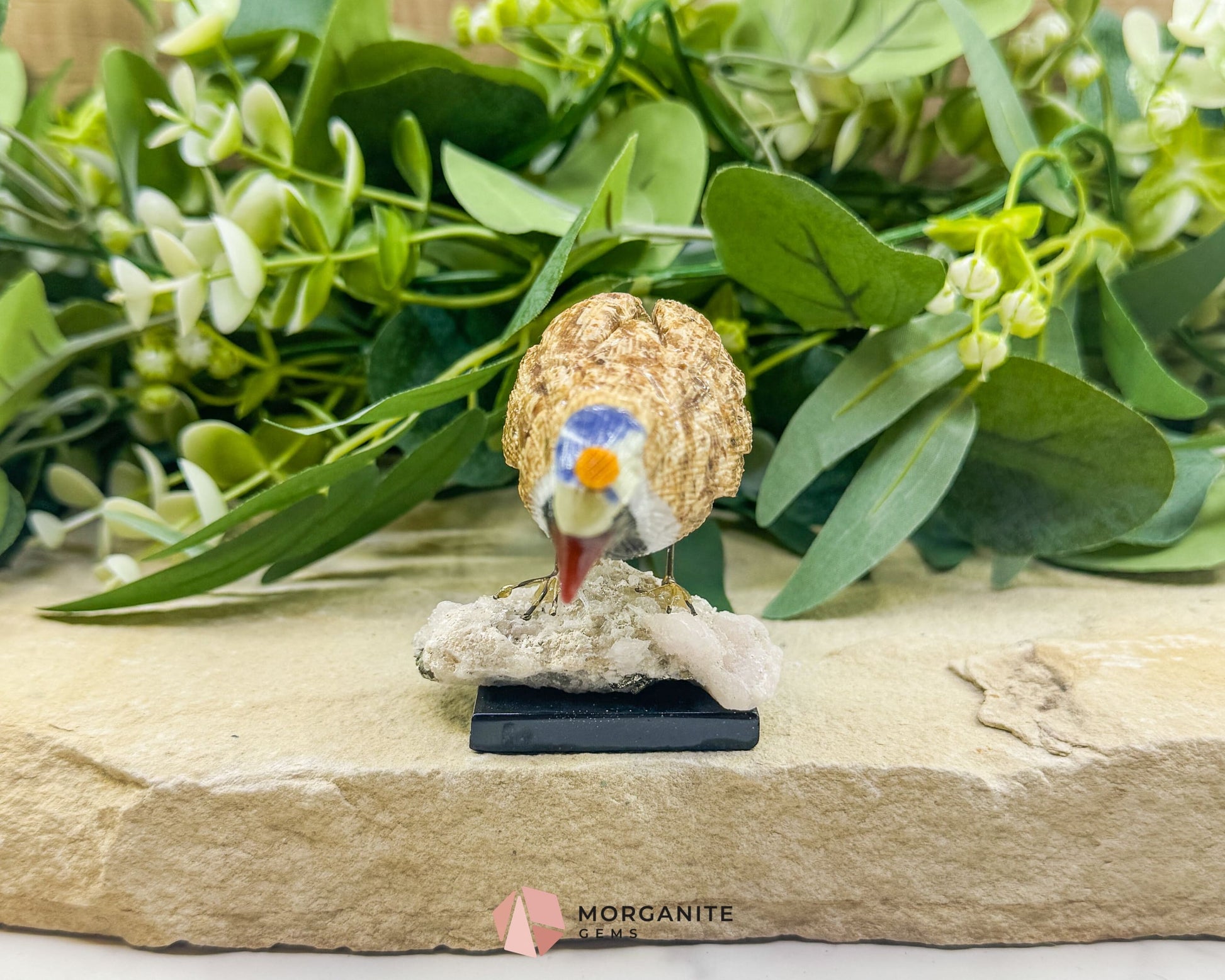 Quail Multi‑Stone Carving No. 2 – 2.5″ × 4.2″ × 2.4″ | 6 oz Hand‑Carved Figurine - Metaphysical Crystals
