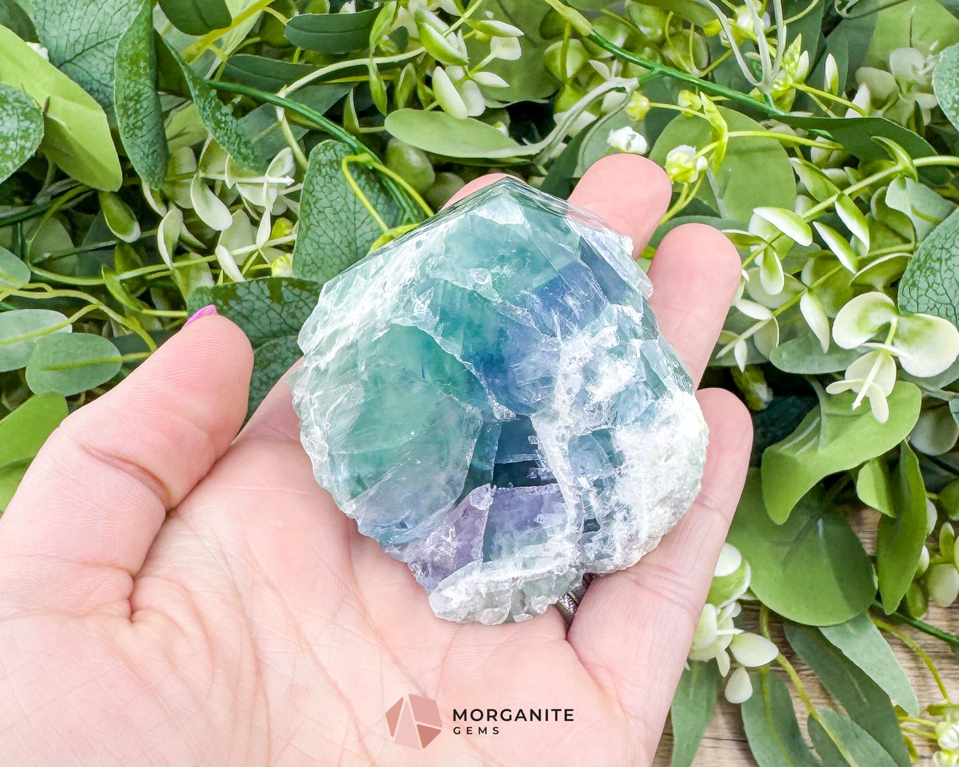 Rainbow Fluorite Half Rough Cut Base Polished Point – Clarity & Energy Balance - Metaphysical Crystals