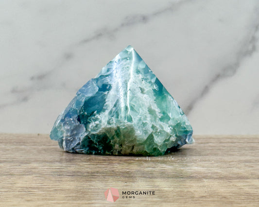 Rainbow Fluorite Half Rough Cut Base Polished Point – Clarity & Energy Balance - Metaphysical Crystals