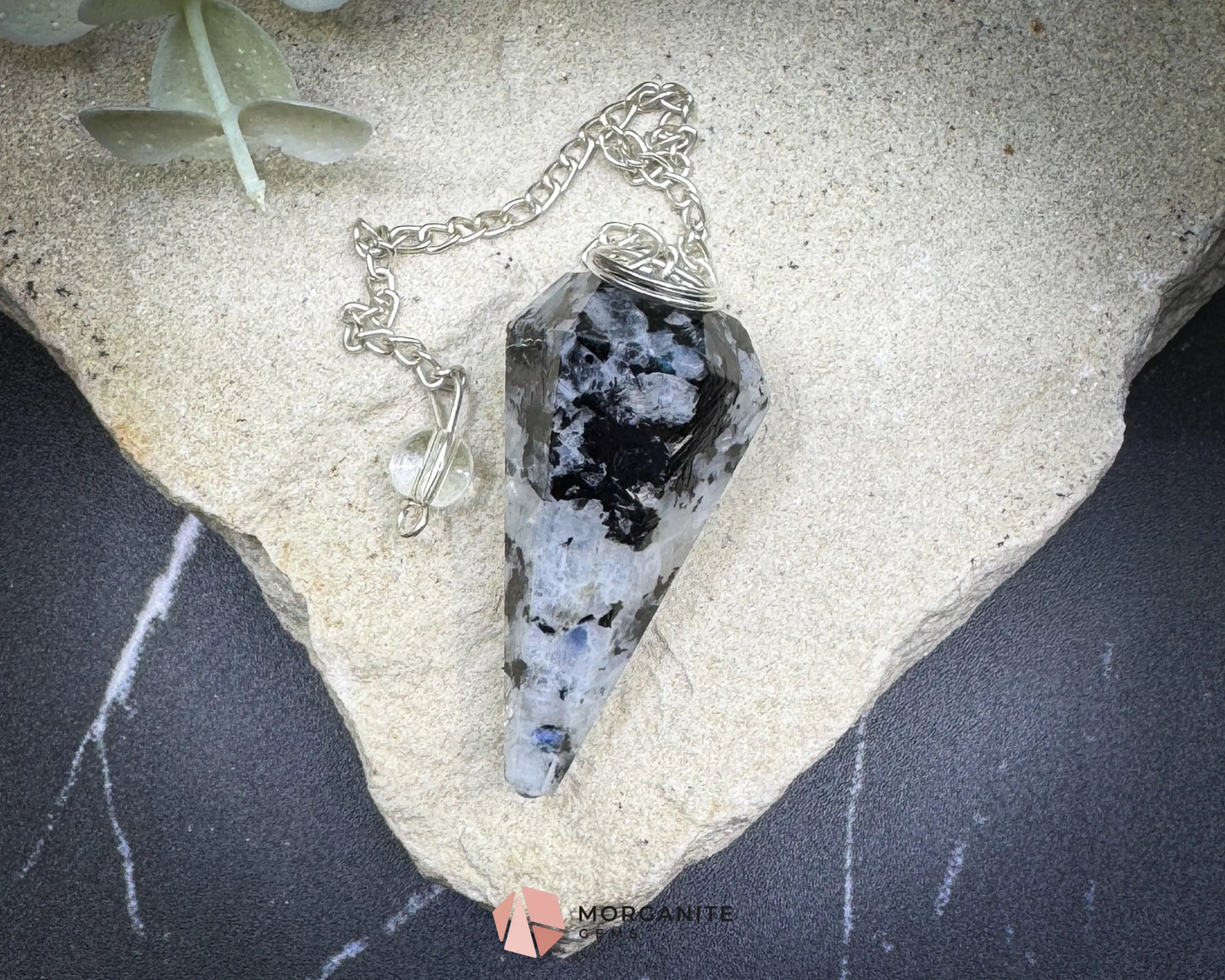 Rainbow Moonstone Pendulum for Intuition Feminine Energy & New Beginnings - Metaphysical Crystals