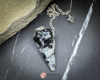 Rainbow Moonstone Pendulum for Intuition Feminine Energy & New Beginnings - Metaphysical Crystals