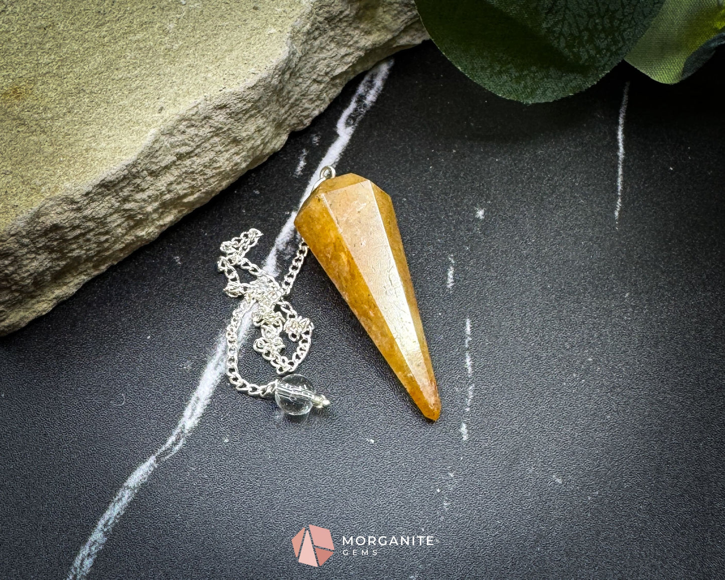 Rare Citrine Crystal Pendulum | Manifestation Clarity & Solar Energy - Metaphysical Crystals