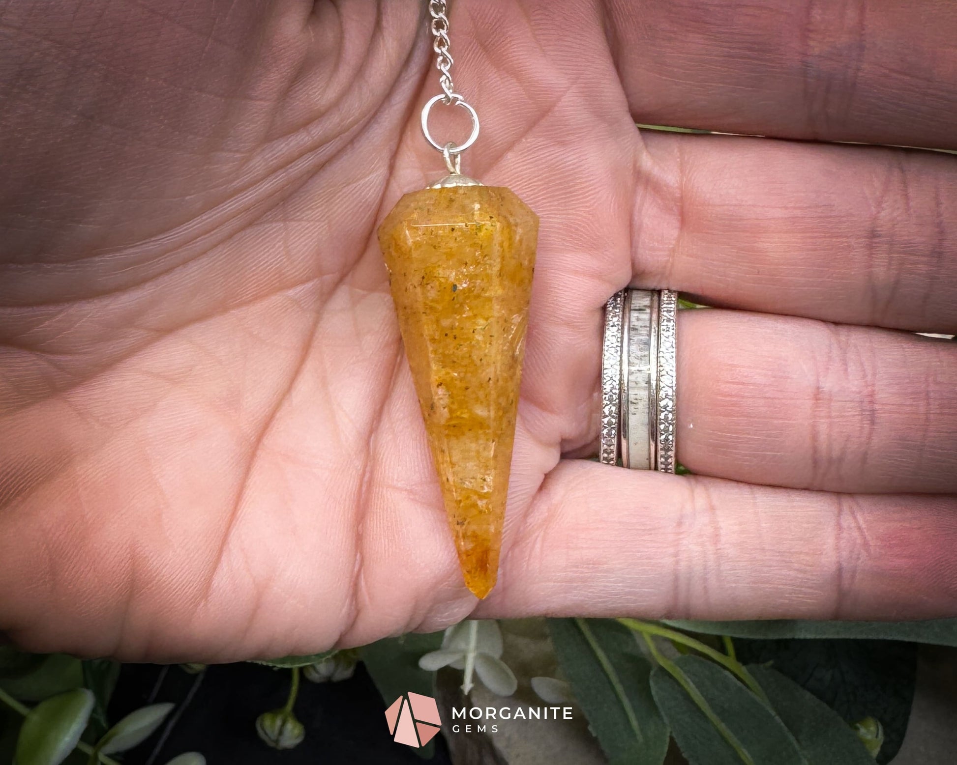 Rare Citrine Crystal Pendulum | Manifestation Clarity & Solar Energy - Metaphysical Crystals
