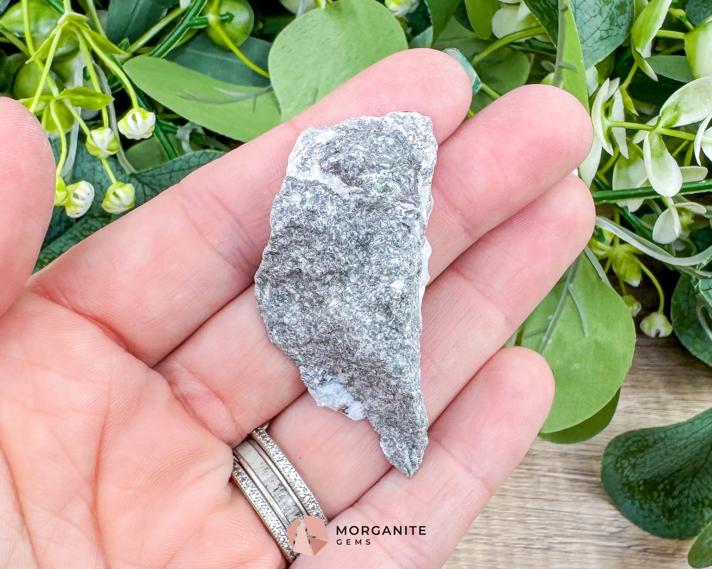 Raw Larimar with One Polished Side No. 11 | Rare Dominican Stone of Atlantis Crystal for Peace Expression & Emotional